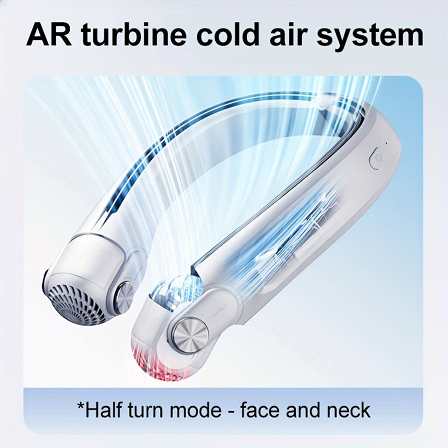 Portable Neck Fan with 45-Degree Adjustable Breeze for Outdoor Use