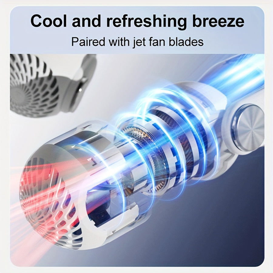 Portable Neck Fan with 45-Degree Adjustable Breeze for Outdoor Use