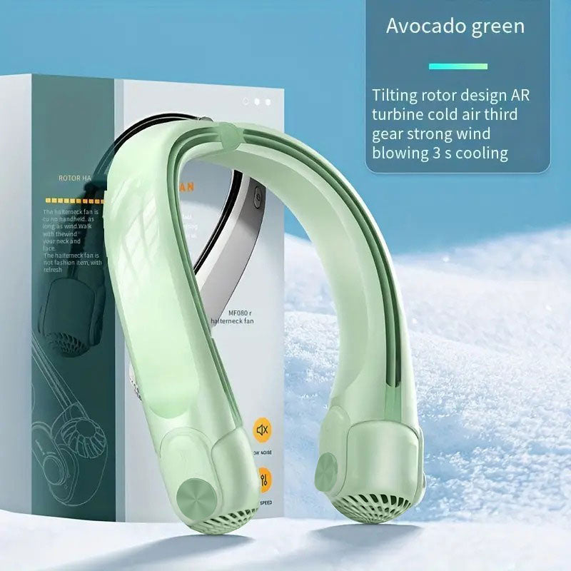 Portable Neck Fan with 45-Degree Adjustable Breeze for Outdoor Use