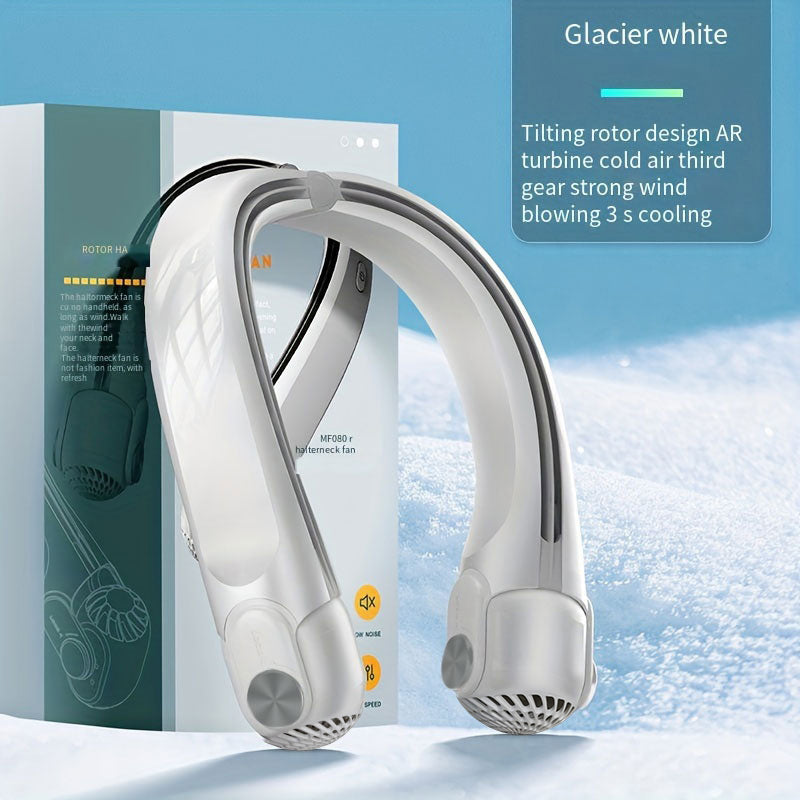 Portable Neck Fan with 45-Degree Adjustable Breeze for Outdoor Use