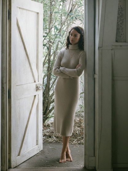 Women's Turtleneck Mini Sweater Dress | Long Sleeve