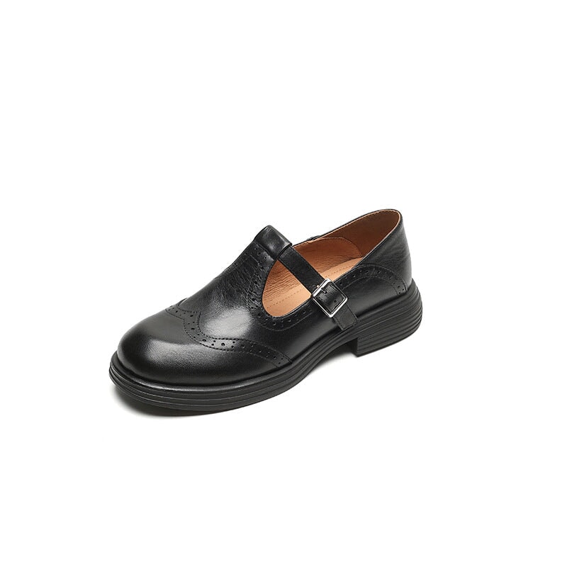 Women's Mary Jane Shoes with T-Strap | Wingtip
