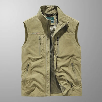 Men's Outdoor Cargo Vest | with Zipper Pockets