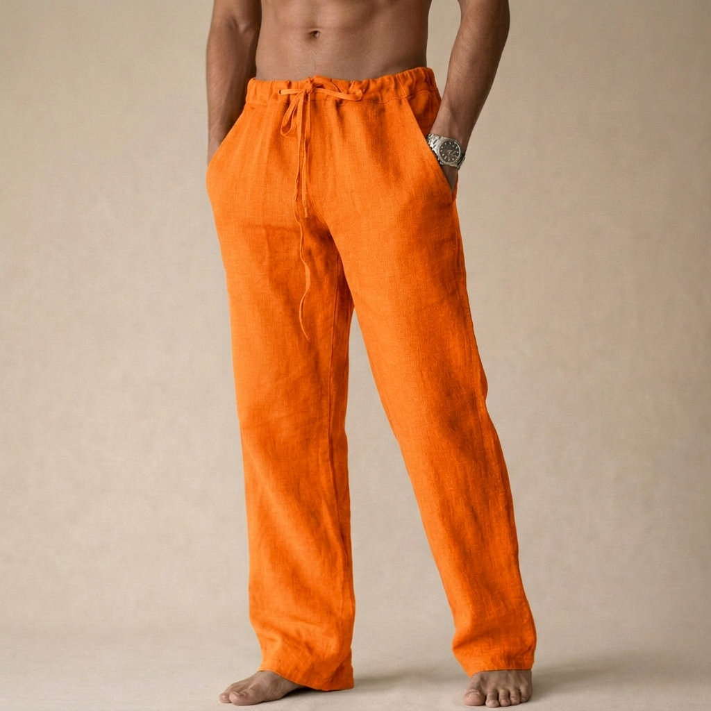 Men's Summer Beach Drawstring Pants | Wide Leg
