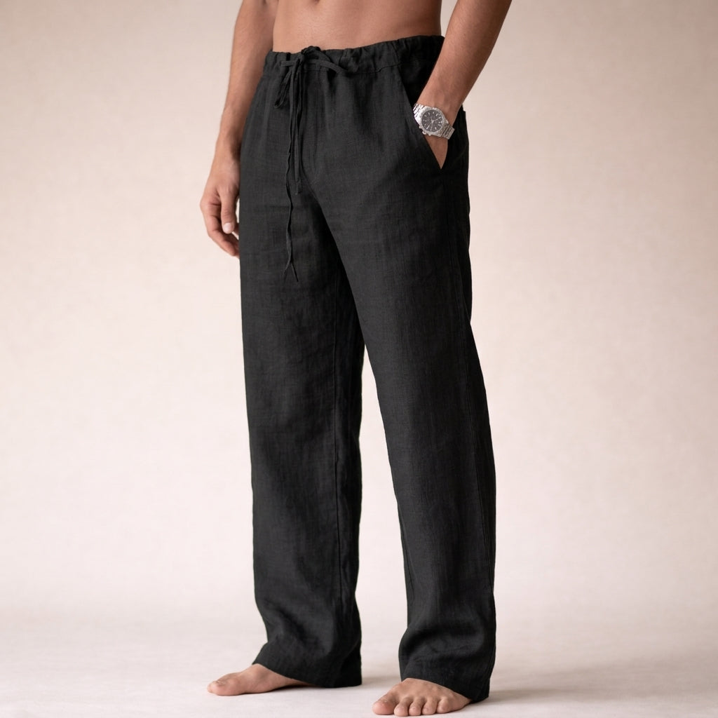 Men's Summer Beach Drawstring Pants | Wide Leg