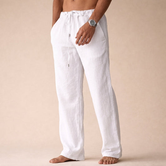 Men's Summer Beach Drawstring Pants | Wide Leg