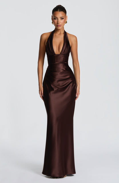 Women's Halterneck Evening Prom Dress | Maxi