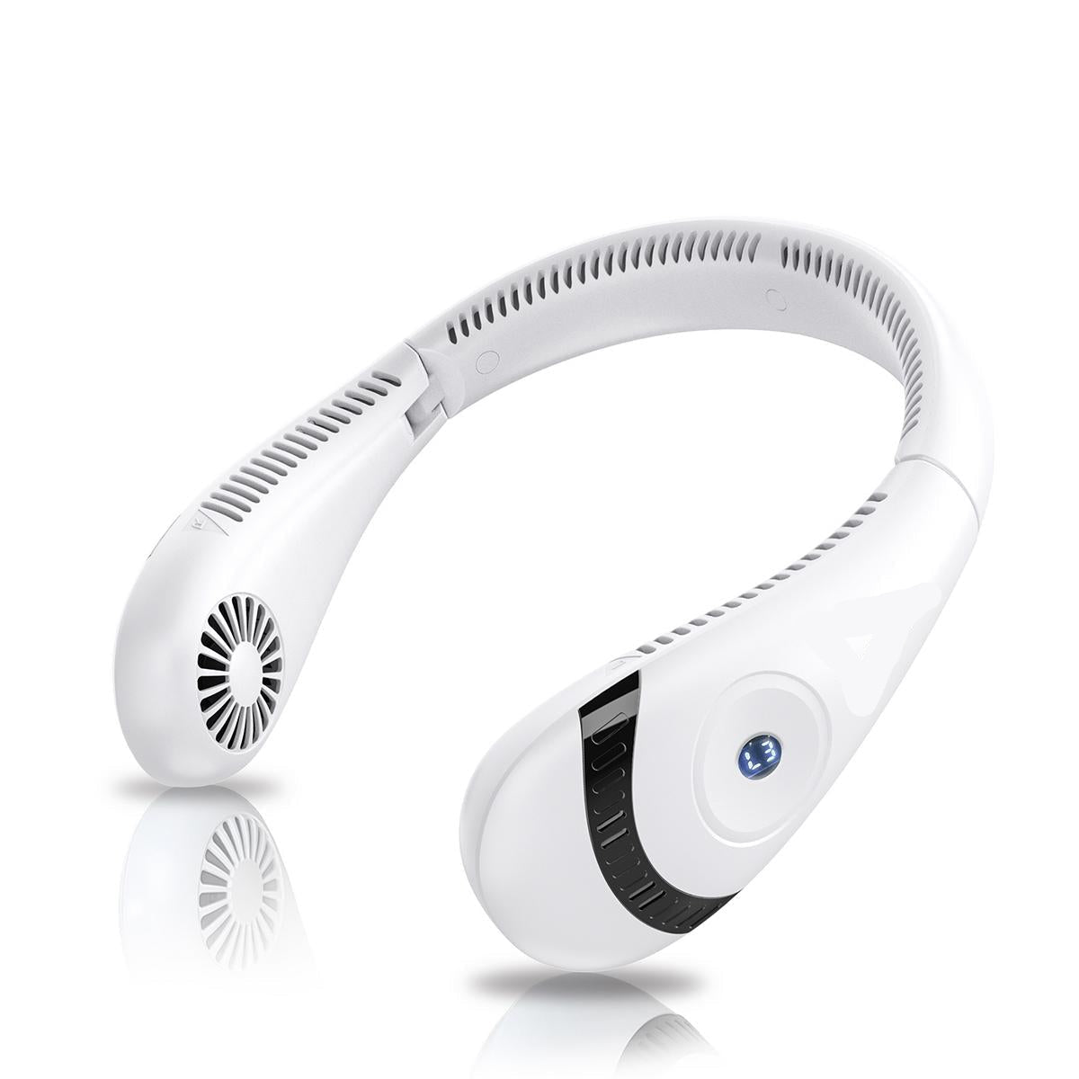 Portable Rechargeable Neck Fan - Blade-Free, USB-Powered, Hands-Free Cooling for Travel