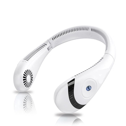 Portable Rechargeable Neck Fan - Blade-Free, USB-Powered, Hands-Free Cooling for Travel
