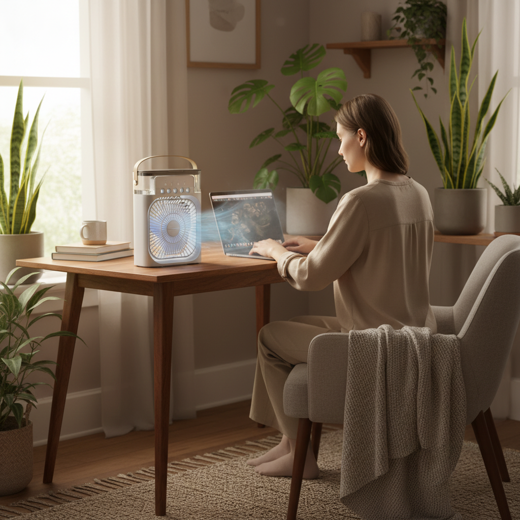 Portable Evaporative Air Cooler with Remote Control