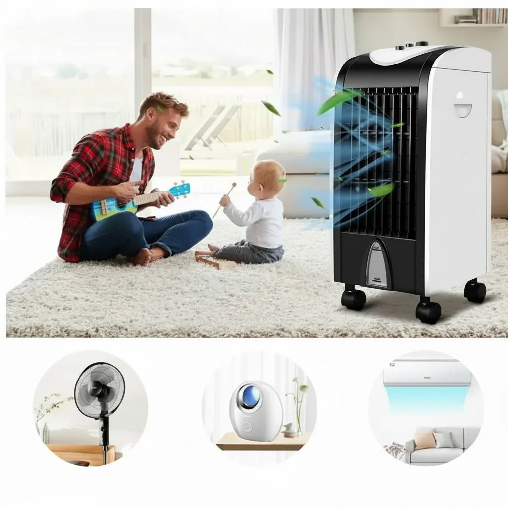 Compact Refillable Portable Evaporative Swamp Cooler