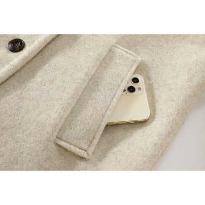 Manteau long croisé avec ceinture pour femme - Lucia