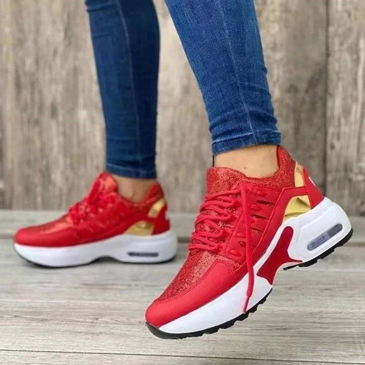 Women's Platform Running Sneakers | Lace Closure