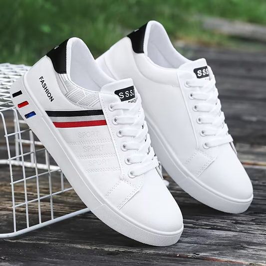 Men's Low-Top White Sneakers | Lace-Up