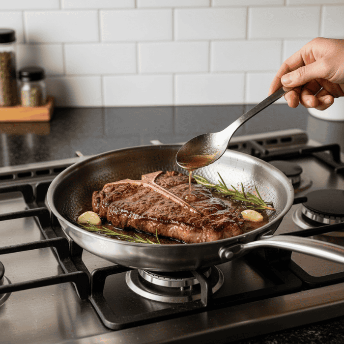 Premium Titanium Frying Pan – High-Quality Uncoated Cookware for All Stove Types