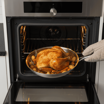 Premium Titanium Frying Pan – High-Quality Uncoated Cookware for All Stove Types