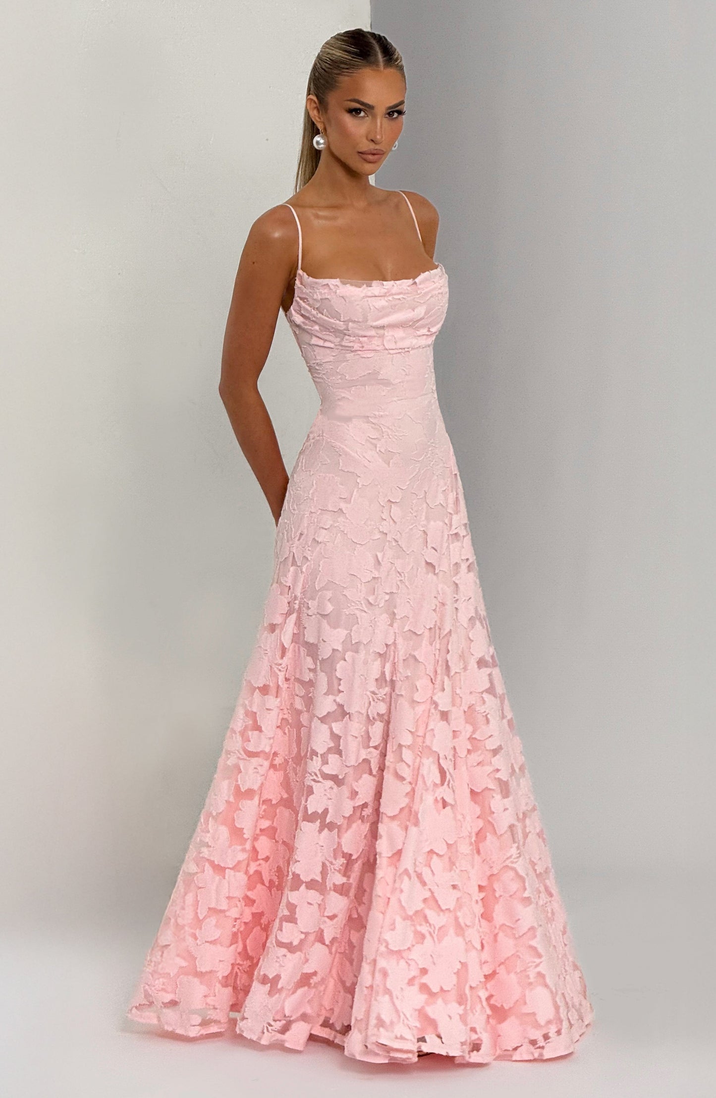 Women's Spaghetti Strap Wedding Guest Dress | Maxi
