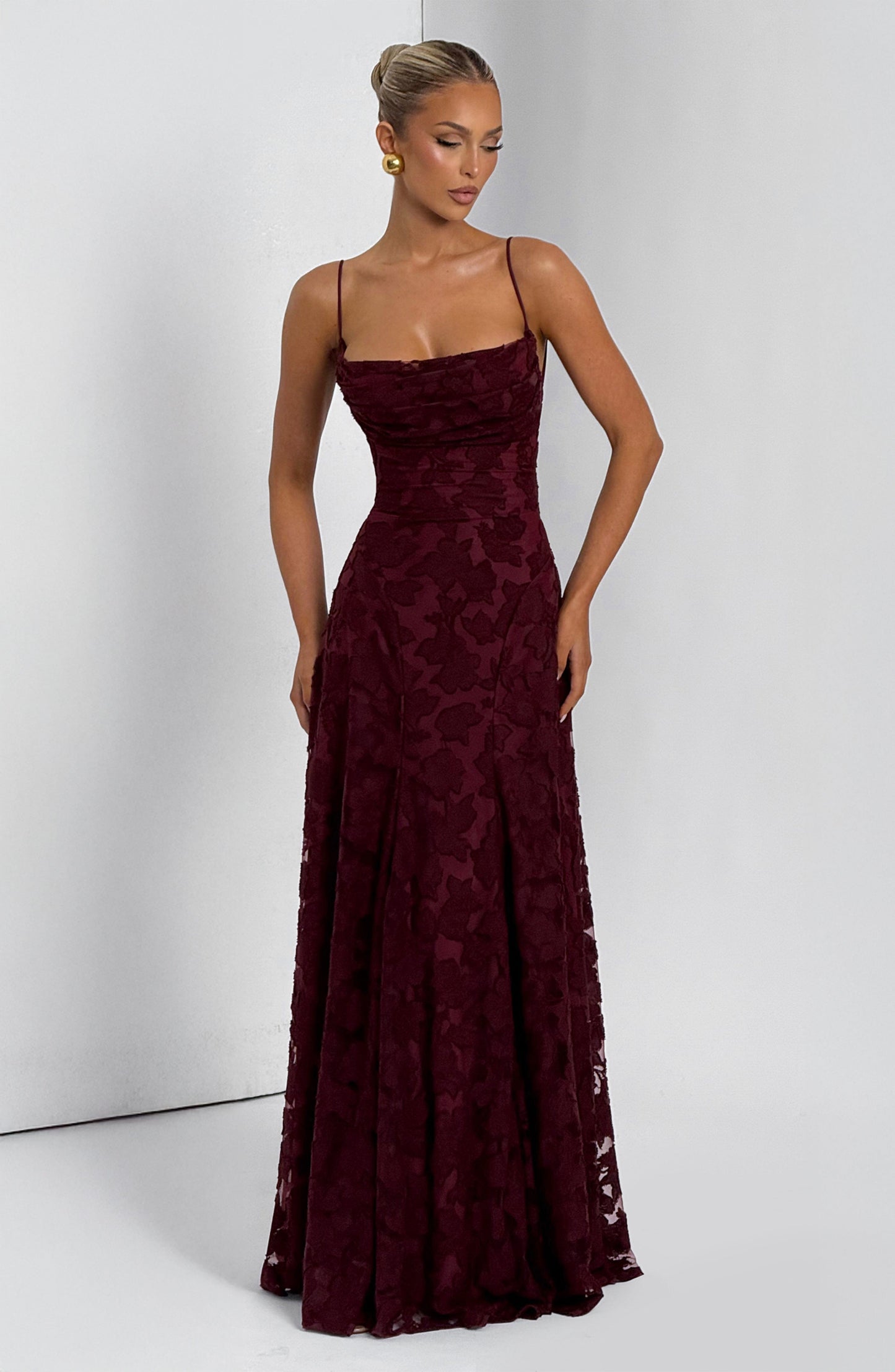 Women's Spaghetti Strap Wedding Guest Dress | Maxi