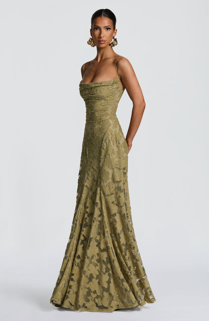 Women's Spaghetti Strap Wedding Guest Dress | Maxi