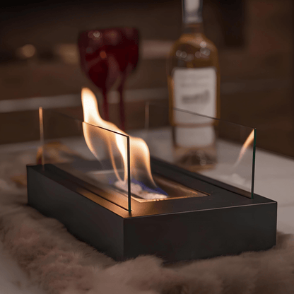 Portable Bioethanol Table Fireplace for a Stylish Flame Ambiance