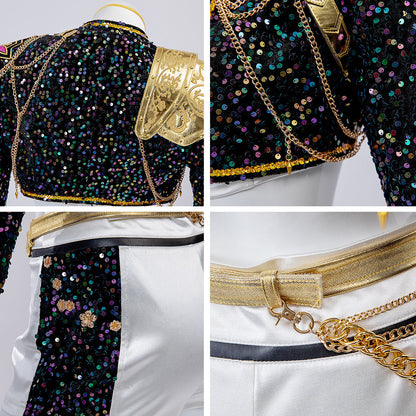 Black and Gold Glitter Women's Costume