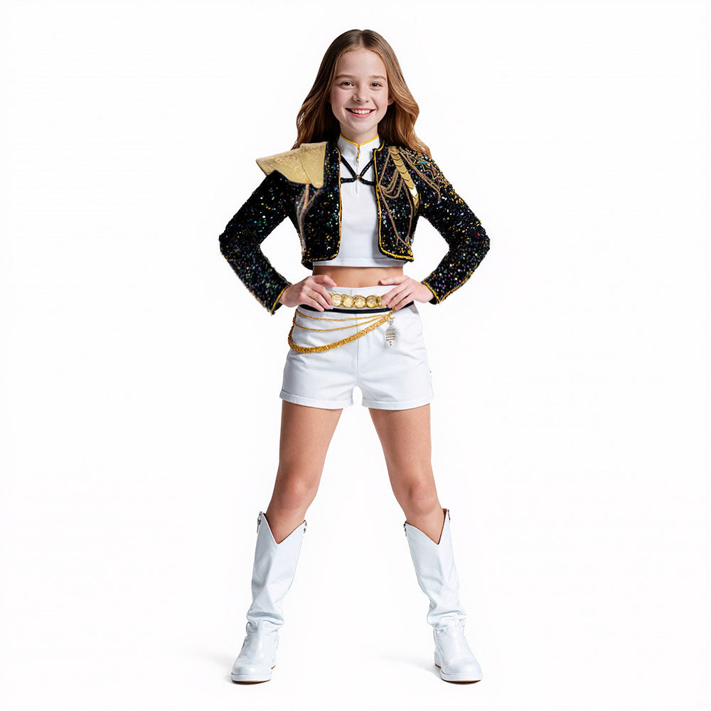 Black and Gold Glitter Women's Costume
