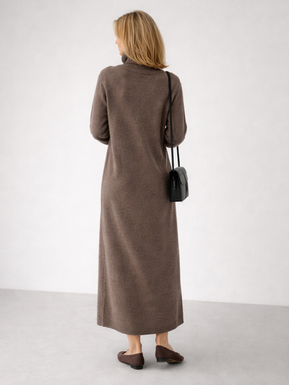 Women's Long Sleeve Turtleneck Sweater Dress | Maxi