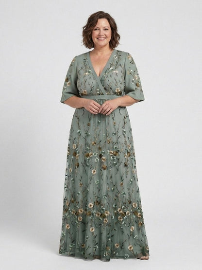 Women's Bohemian Floral Wrap Dress | Maxi