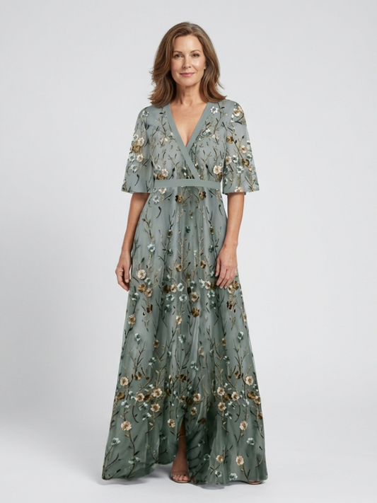 Women's Bohemian Floral Wrap Dress | Maxi