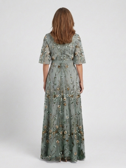 Women's Bohemian Floral Wrap Dress | Maxi