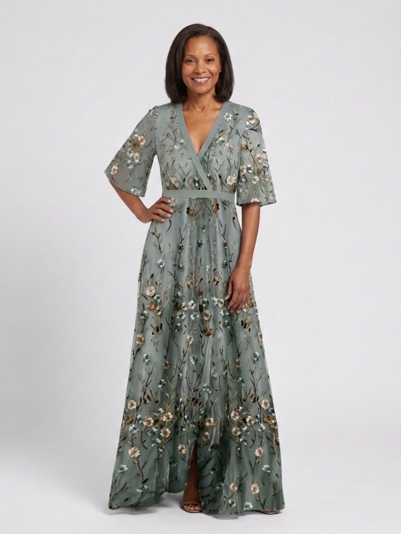 Women's Bohemian Floral Wrap Dress | Maxi