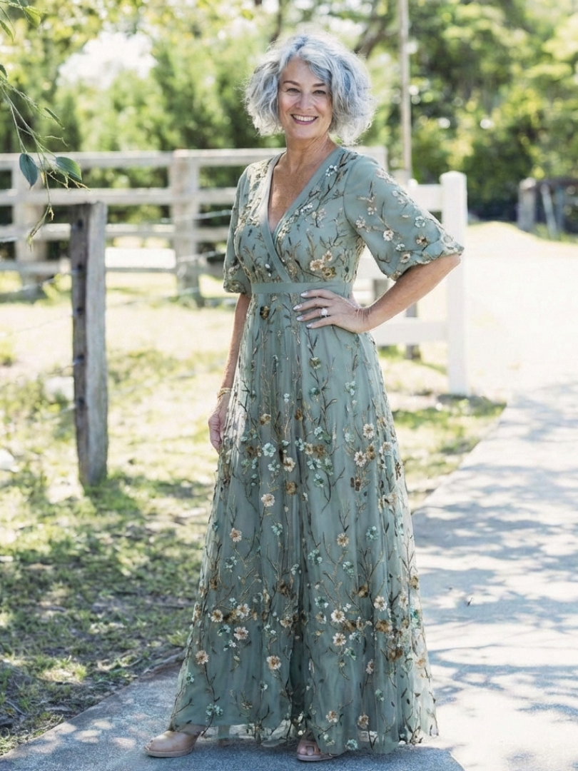Women's Bohemian Floral Wrap Dress | Maxi