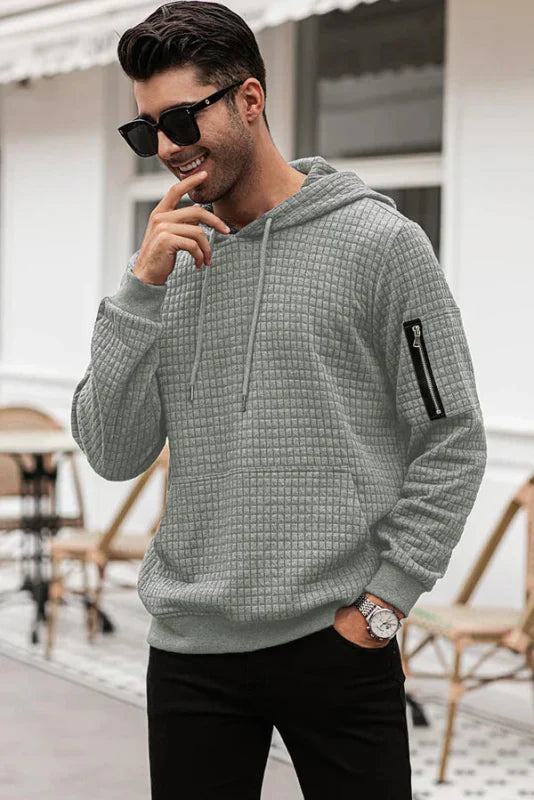 Men's Side Zipper Hoodie | Slimming