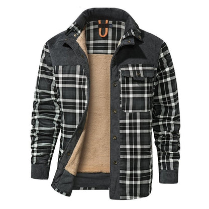 Men's Warm Plaid Jacket | Business