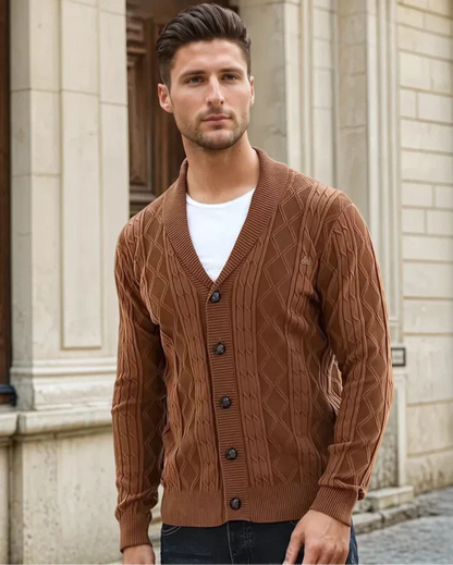 Men's V-Neck Cardigan | Knitting