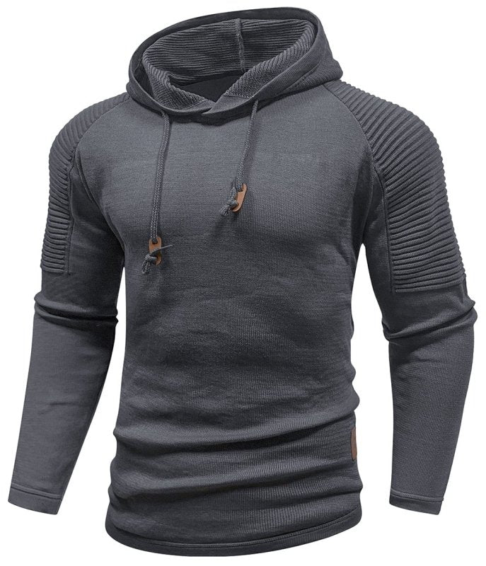 Men's Pleated Hoodie | Raglan