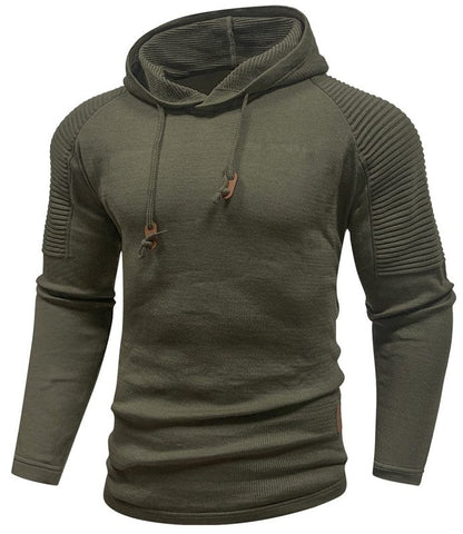 Men's Pleated Hoodie | Raglan