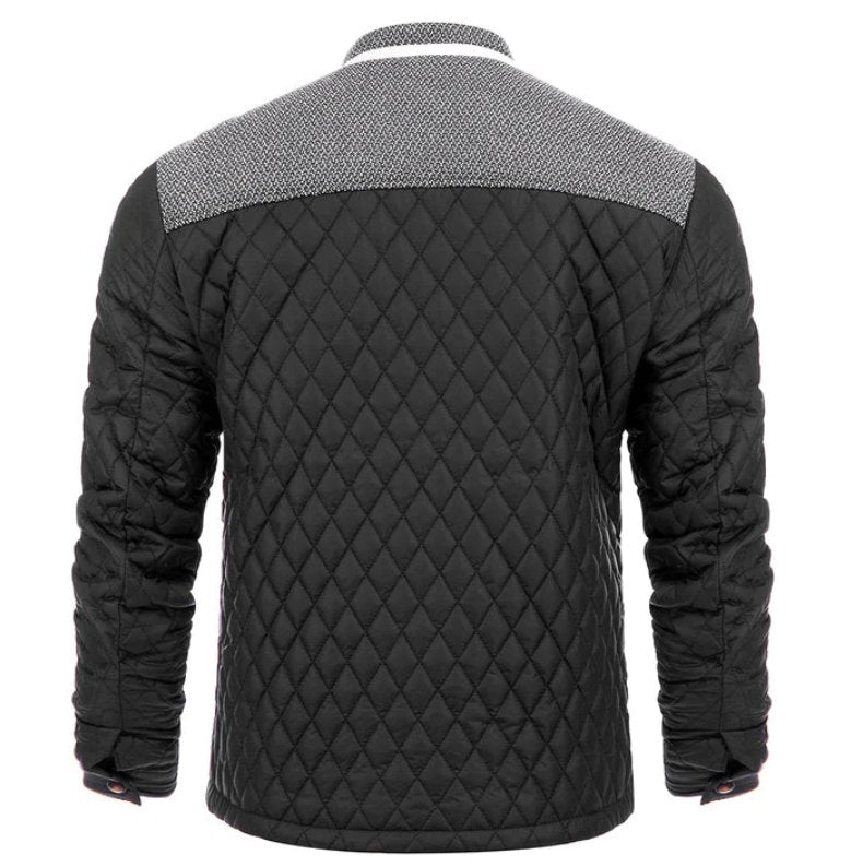 Men's Splicing Cotton Jacket | Lattice
