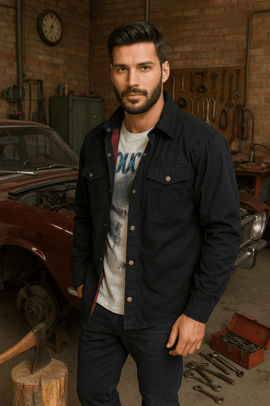 Veste à revers large pour homme | Carreaux 