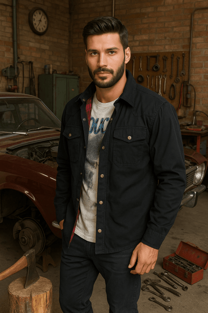 Veste à revers large pour homme | Carreaux 