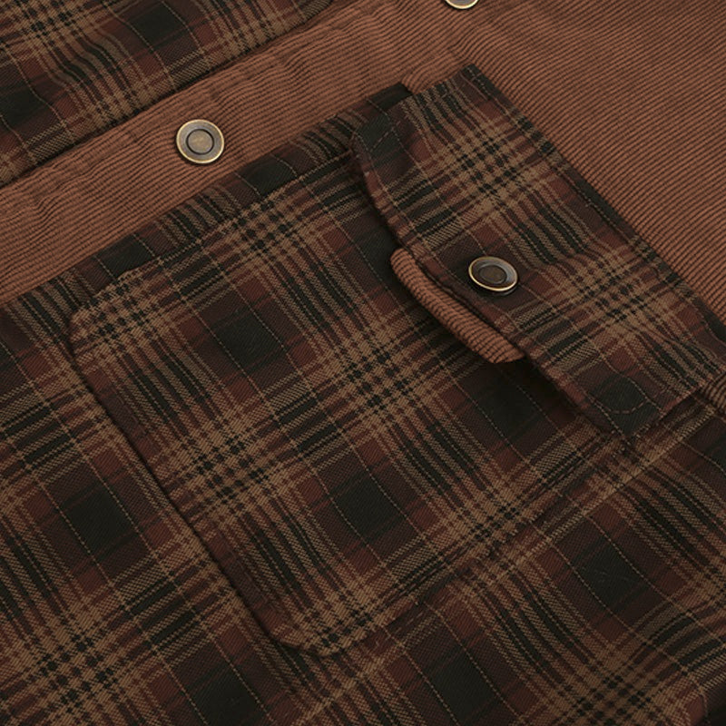 Men's Plaid Plus Velvet Jacket | Winter