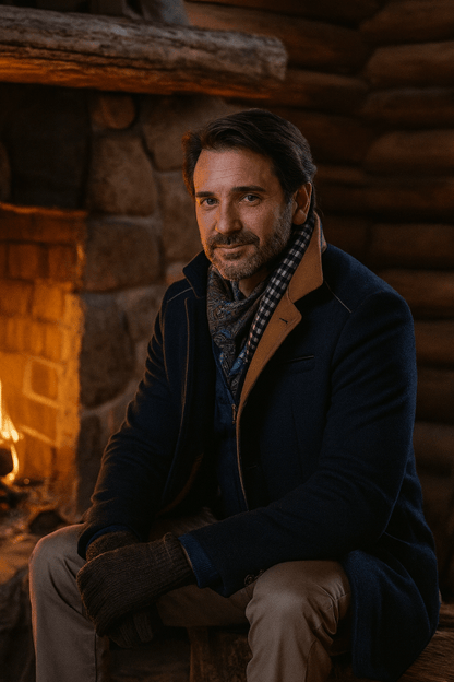 Men's Lapel Coat | Color Matching