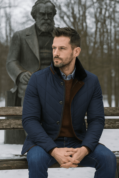 Veste épaisse pour homme | Col montant 