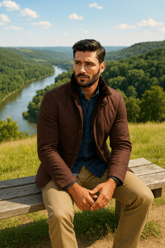 Veste épaisse pour homme | Col montant 