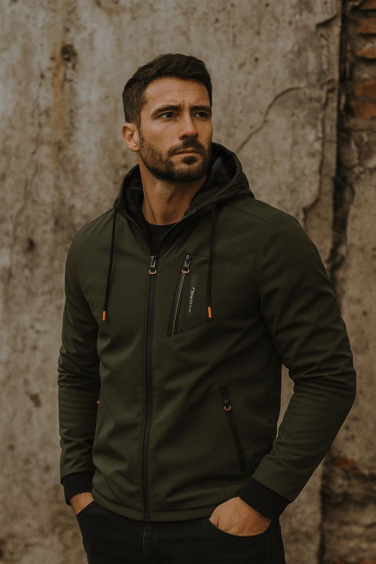 Men's Removable Hooded Jacket | Zip