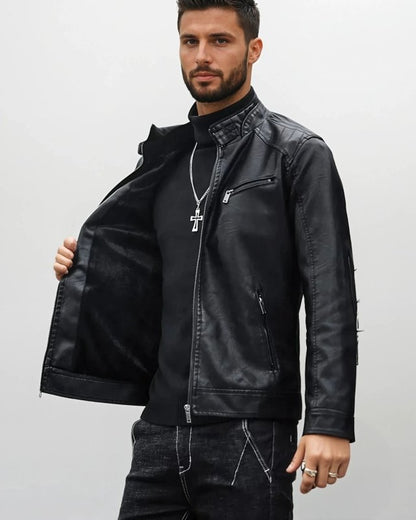 Veste en cuir Locomotive pour homme | Hiver 
