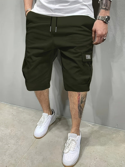 Men's Casual Cargo Shorts with Drawstring Waist | Knee Length