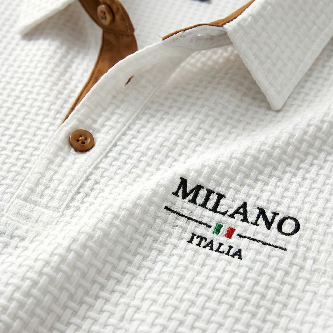 Men’s Waffle Knit Slim Fit Polo Shirt | Short Sleeve