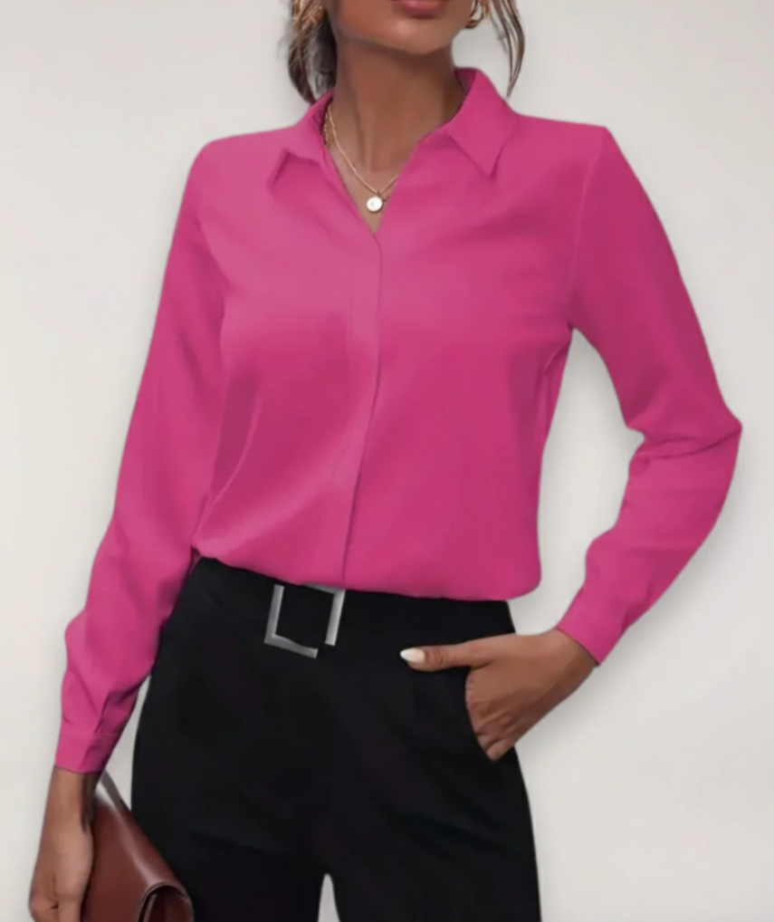 Women’s Formal Button-Down Blouse | Long Sleeve