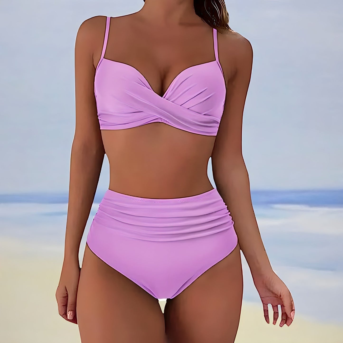 Women's High-Waisted Bikini Set | Push-Up